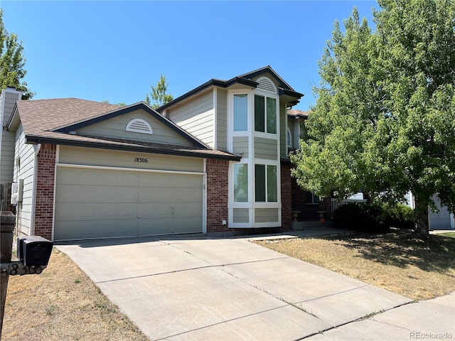 view of property with a garage