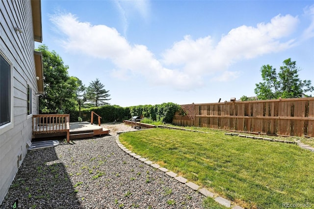 22501 E Belleview Pl, Aurora, CO 80015 - view of yard featuring a deck