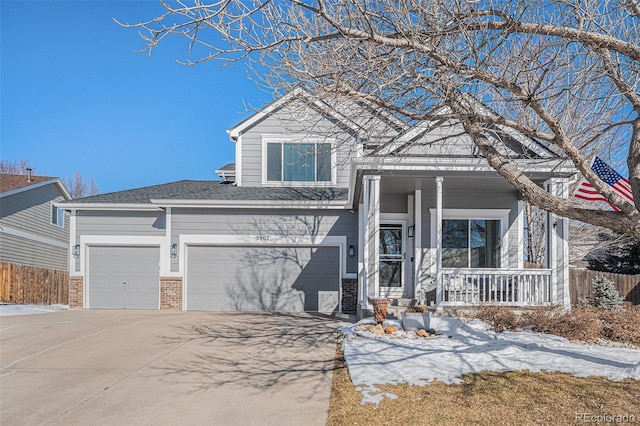 view of front of property featuring a porch