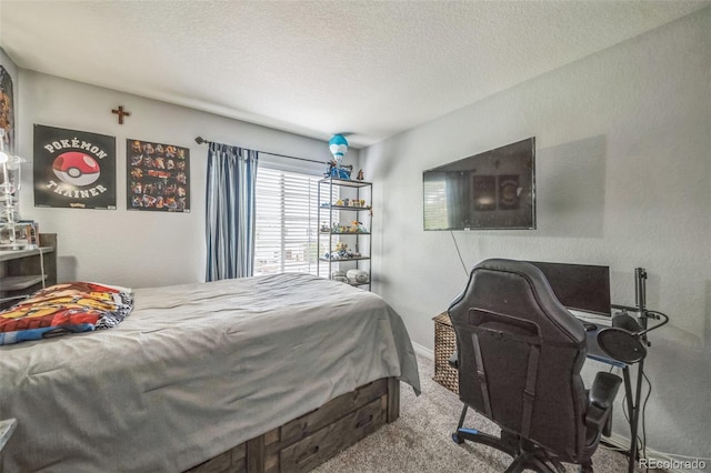 20338 E 48th Dr, Denver, CO 80249 - carpeted bedroom featuring a textured ceiling and an office area