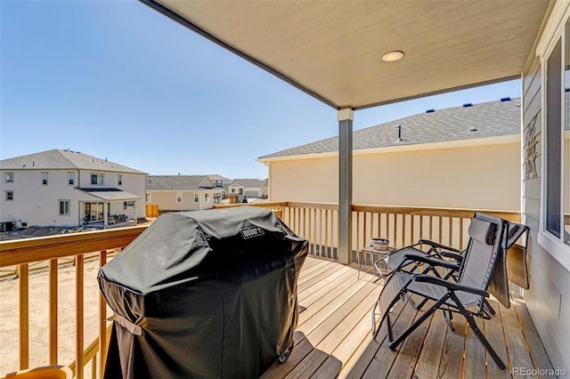 deck featuring a residential view