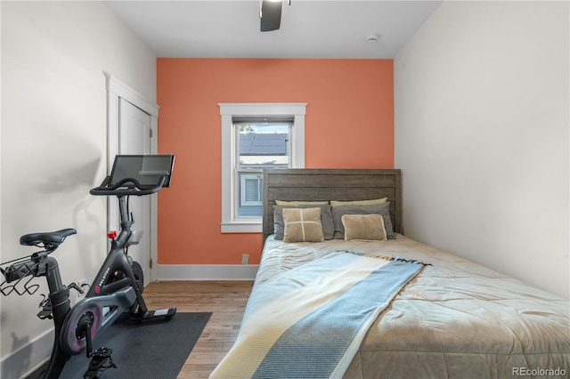 4501 Zenobia St, Denver, CO 80212 - bedroom with wood finished floors and a ceiling fan