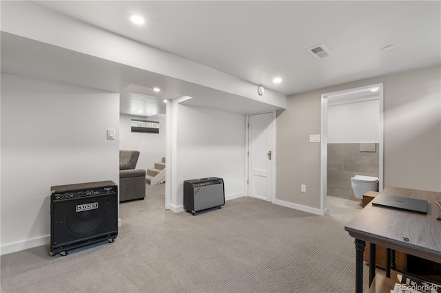 4501 Zenobia St, Denver, CO 80212 - finished basement with carpet and recessed lighting