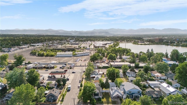 4501 Zenobia St, Denver, CO 80212 - aerial view of property and surrounding area featuring a water and mountain view and nearby suburban area