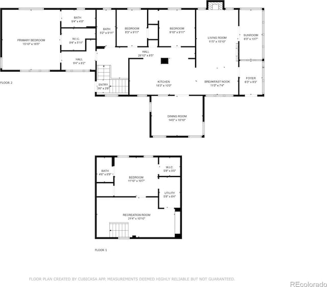 4501 Zenobia St, Denver, CO 80212 - view of floor plan / room layout
