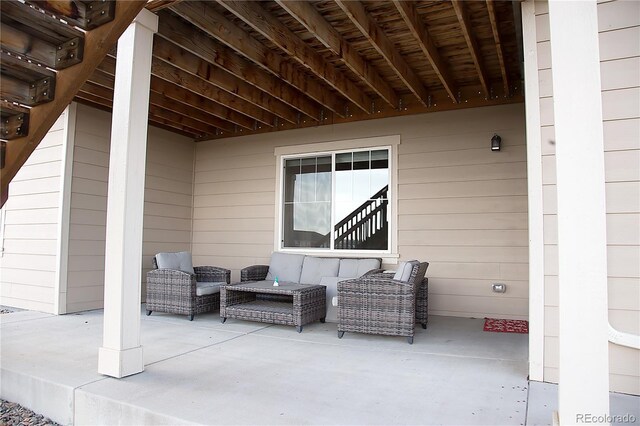 3910 Mighty Oaks St, Castle Rock, CO 80104 - view of patio / terrace with an outdoor hangout area