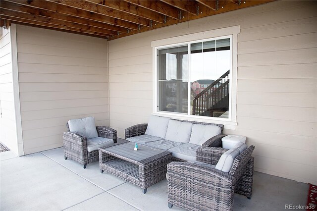 3910 Mighty Oaks St, Castle Rock, CO 80104 - view of patio with an outdoor living space