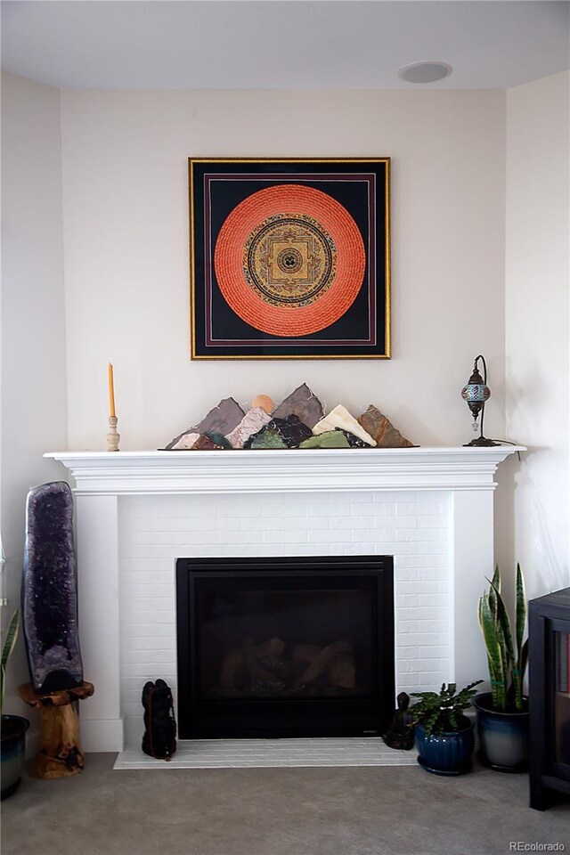 3910 Mighty Oaks St, Castle Rock, CO 80104 - detailed view of a fireplace and carpet floors