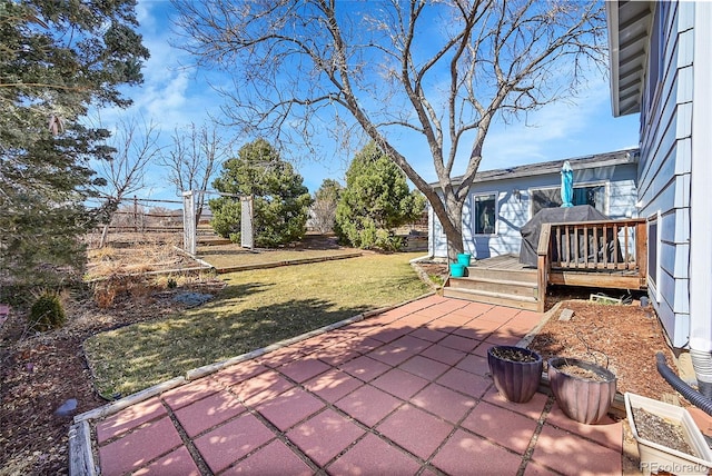 view of patio / terrace with a deck