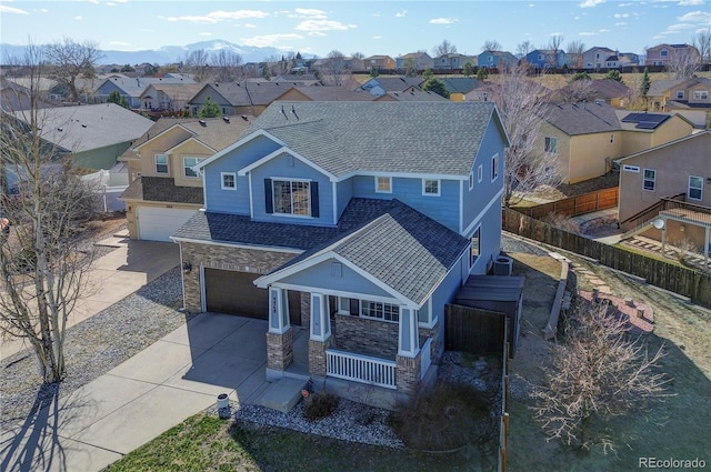 birds eye view of property featuring a residential view