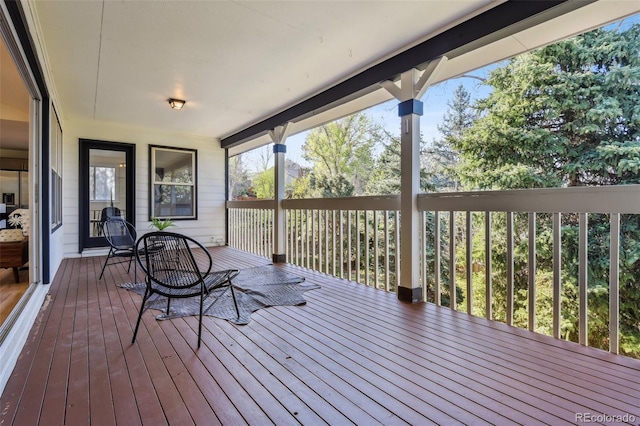 view of wooden deck