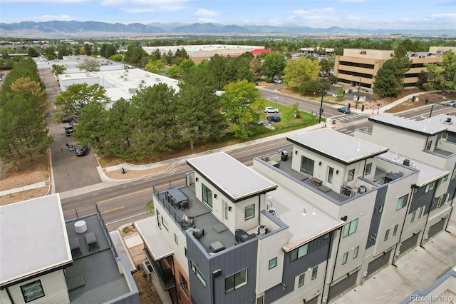 aerial view featuring a mountain view