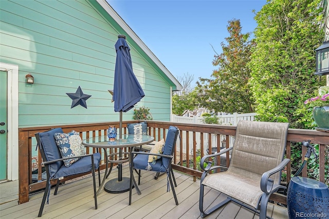 5843 Ceylon St, Denver, CO 80249 - deck featuring outdoor dining area