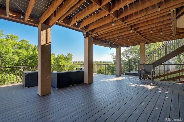 view of wooden terrace