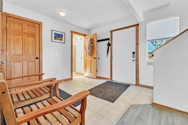 view of tiled foyer