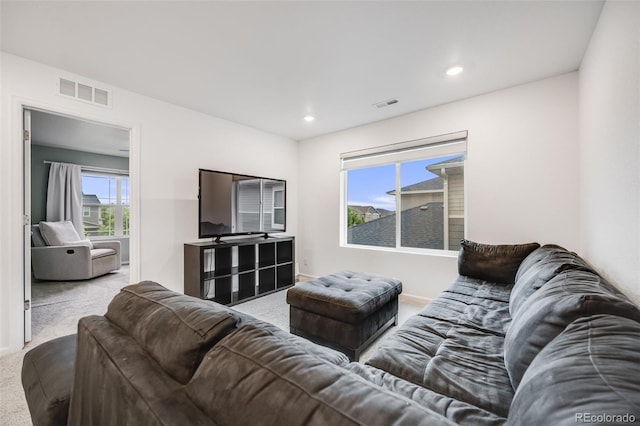 16673 E Virginia Ave, Aurora, CO 80017 - living area featuring carpet flooring, baseboards, and recessed lighting