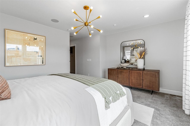 16897 W 92nd Dr, Arvada, CO 80007 - carpeted bedroom with a chandelier