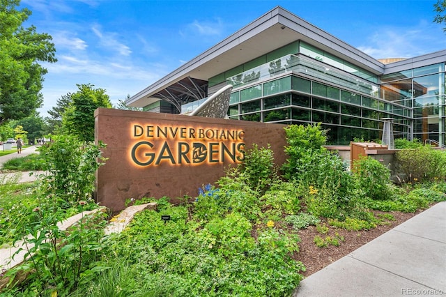 view of community sign