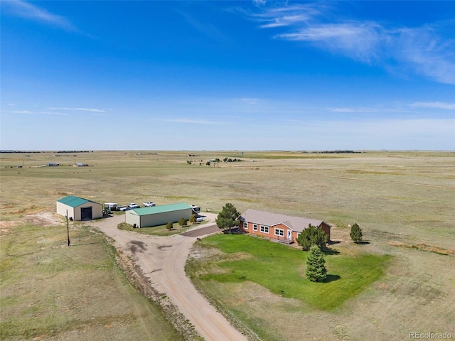 drone / aerial view featuring a rural view