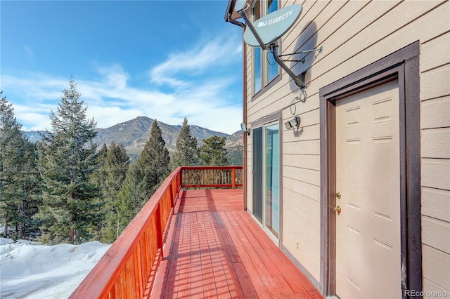 balcony with a mountain view