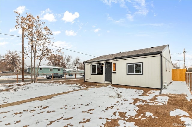 bungalow with fence