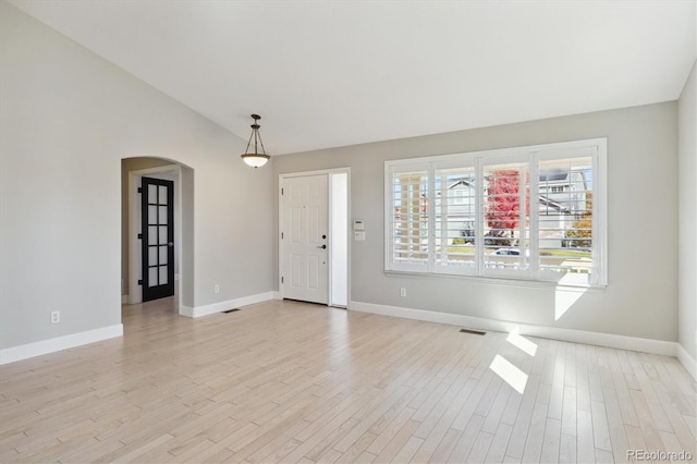 interior space featuring light hardwood / wood-style flooring