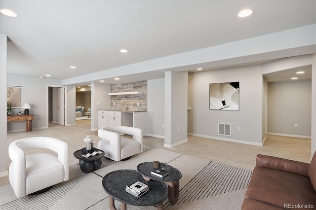 view of carpeted living room