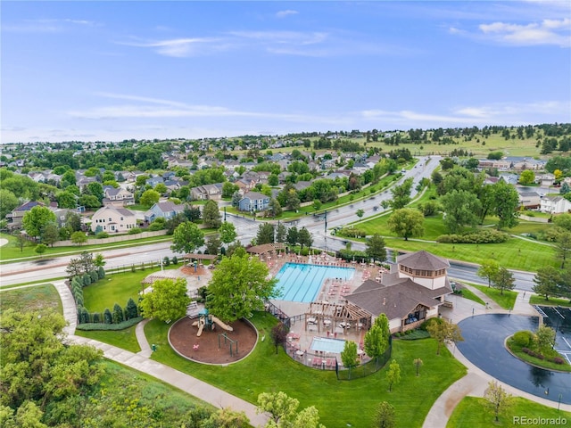 22428 Quail Run Ln, Parker, CO 80138 - drone / aerial view of a pool area