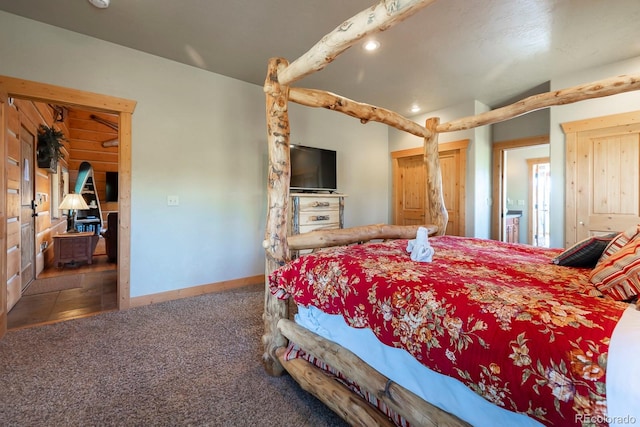 bedroom with carpet floors