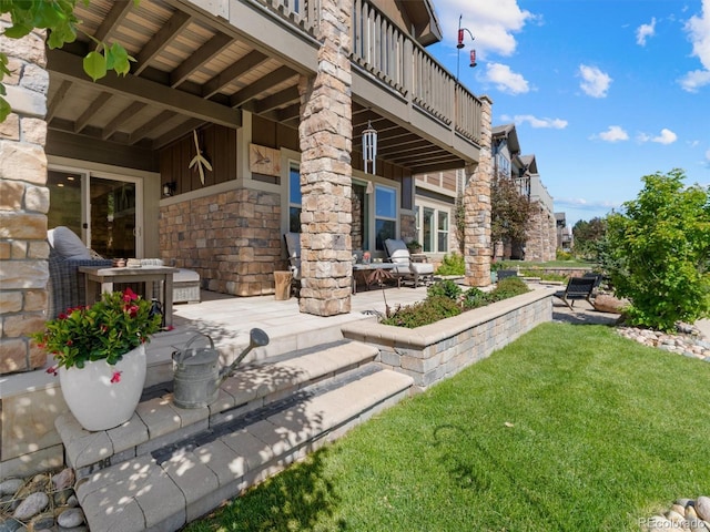 6268 Dakota Ridge Dr, Littleton, CO 80125 - view of patio / terrace with a balcony