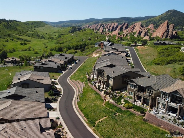 6268 Dakota Ridge Dr, Littleton, CO 80125 - aerial view of residential area featuring mountains