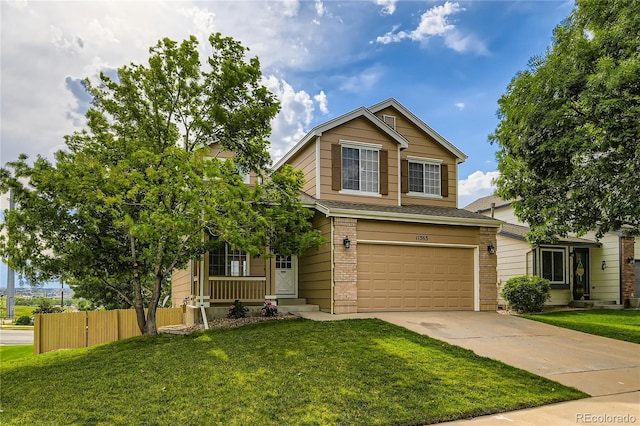 11363 Latigo Ln, Parker, CO 80138 - view of front of property featuring brick siding, a garage, driveway, and a shingled roof