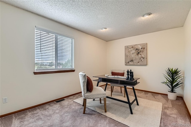 11363 Latigo Ln, Parker, CO 80138 - office area with light colored carpet and a textured ceiling