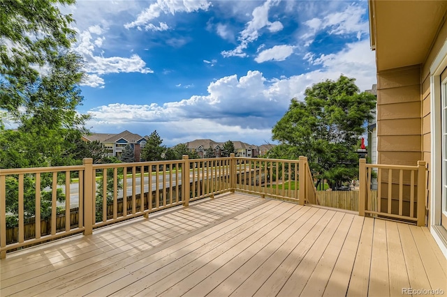 11363 Latigo Ln, Parker, CO 80138 - wooden deck with a residential view
