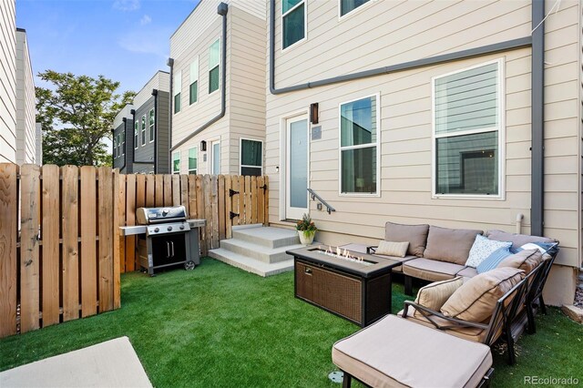 1250 W Osceola St Unit 2, Denver, CO 80204 - view of yard with outdoor lounge area
