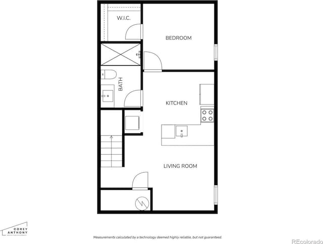 1250 W Osceola St Unit 2, Denver, CO 80204 - view of property floor plan