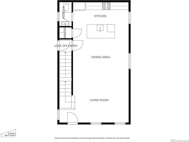1250 W Osceola St Unit 2, Denver, CO 80204 - view of home floor plan