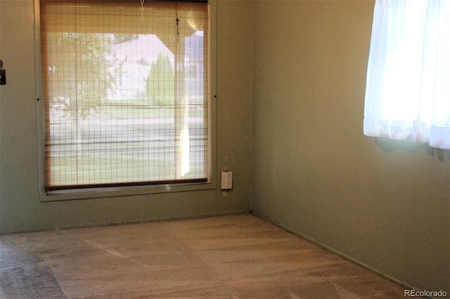 carpeted spare room with plenty of natural light