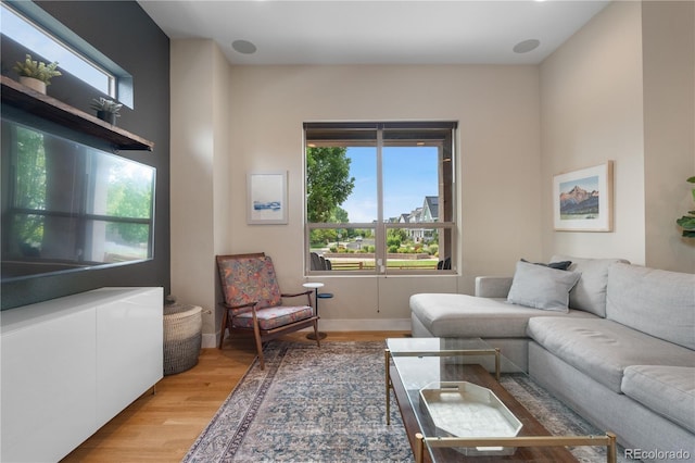 5046 Uinta St, Denver, CO 80238 - living area featuring light wood finished floors and baseboards