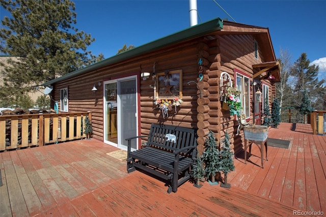 view of wooden terrace