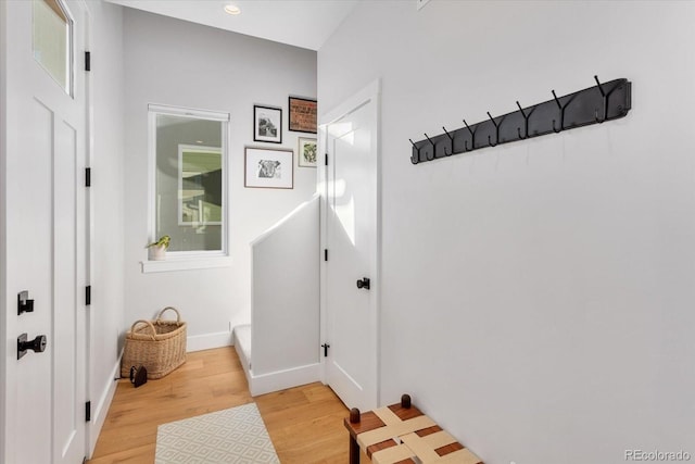 interior space featuring wood-type flooring