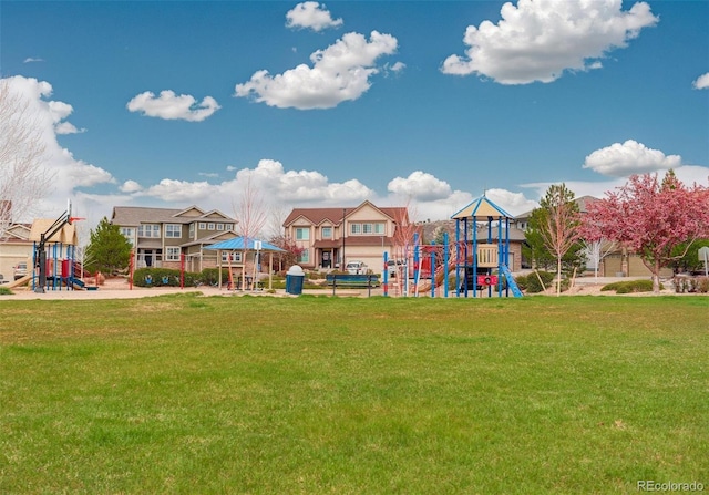exterior space with a yard