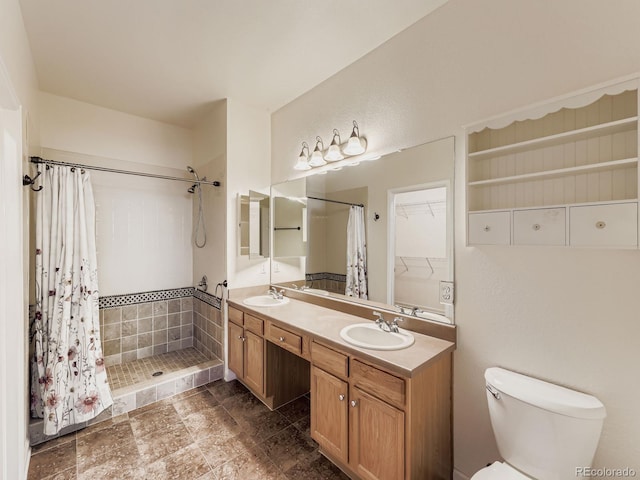 9896 W Freiburg Dr Unit 1D, Littleton, CO 80127 - full bath with a tile shower and double vanity