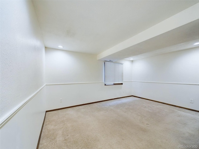 unfurnished room with carpet floors