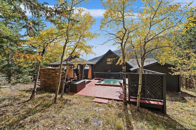 239 Aspen Pl, Evergreen, CO 80439 - back of house featuring a wooden deck