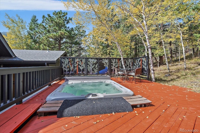 239 Aspen Pl, Evergreen, CO 80439 - view of wooden terrace