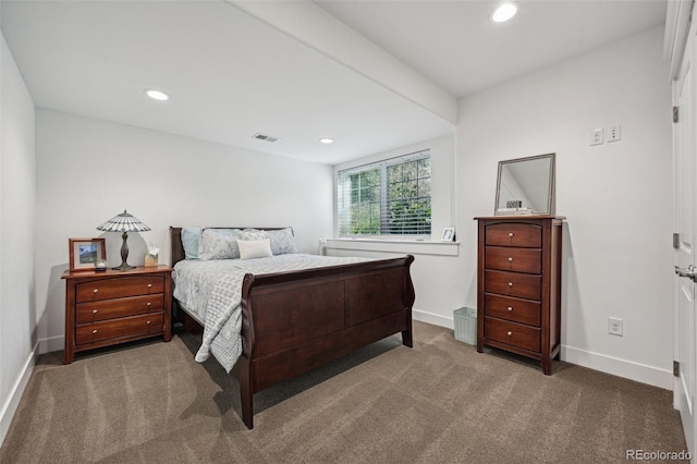 view of carpeted bedroom