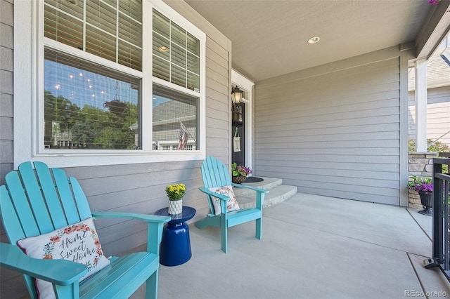 view of patio with covered porch