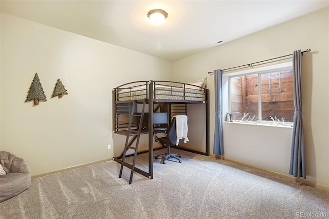 view of carpeted bedroom