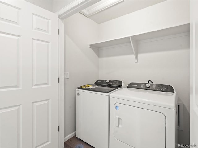 washroom with washer and clothes dryer